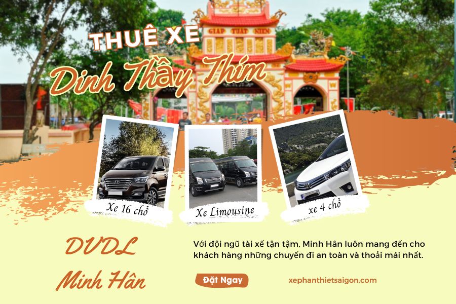 Thuê xe hợp đồng đi Dinh Thầy Thím giá rẻ mới nhất 2024