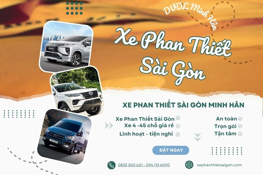 Thuê Xe 4 Chỗ, 7 Chỗ, 16 Chỗ Giá Tốt Nhất 2024 tại Phan Thiết, Bình Thuận